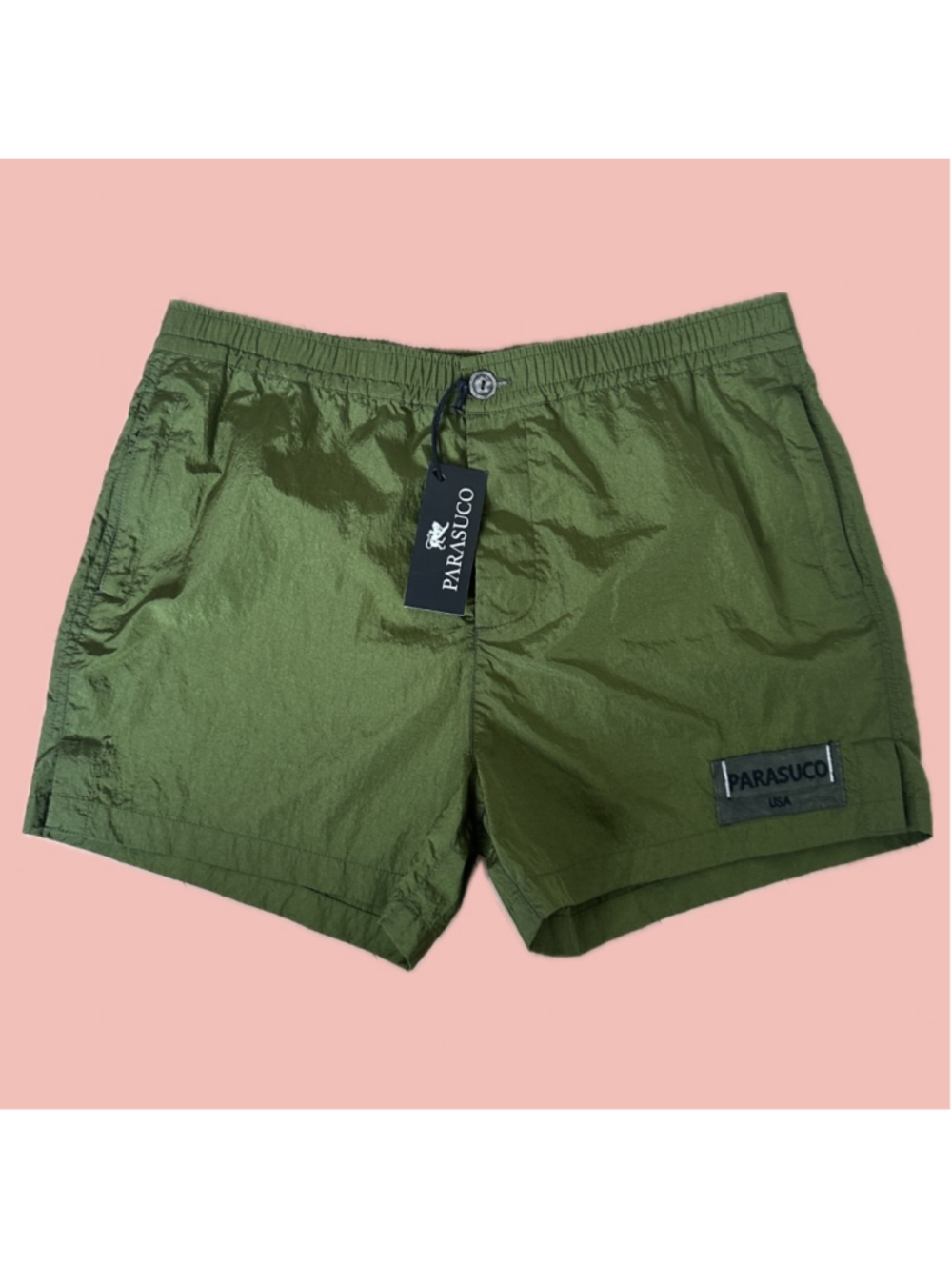 Parasuco Olive Green Swim Shorts NWT Size 3 (Fits Men’s S)